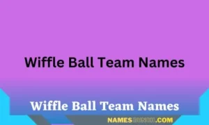 Wiffle Ball Team Names